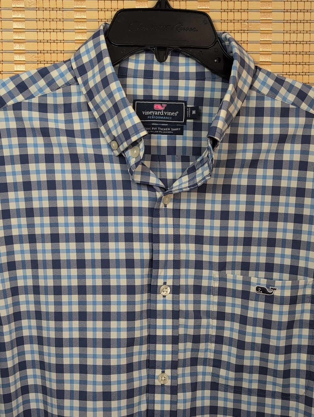Vineyard Vines Blue and White Plaid Button-Down Shirt